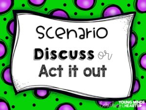 A picture of a template of the character trait scenarios
