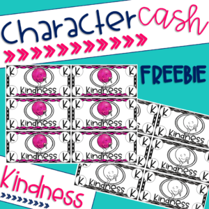 A picture of the cover of the FREE set of character cash for the character trait of kindness